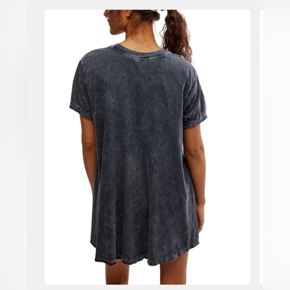 Free People Movement Leg Day Tee Tunic in Washed Black Size XL - Picture 5 of 7